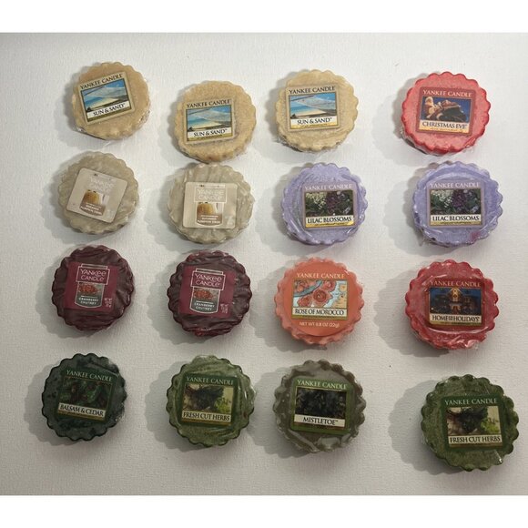 16 Yankee Candle Tart Wax Melts Warmers Some Holiday Scented Discontinued - Picture 1 of 5